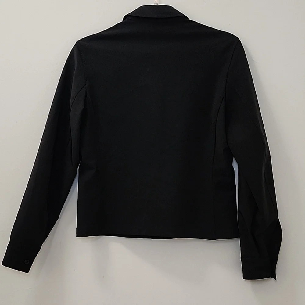 Prada Classic Black Women's Button-Up Shirt Sz 40/ Large - Picture 11 of 16